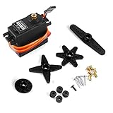 KOOKYE 1PCS Mini Servo Motor Metal Gear 360 Degree Continuous Rotation w/ Servo Horn Set (Arm , X , Wheel, Star) for RC Car Robot Helicopter Airplane Model