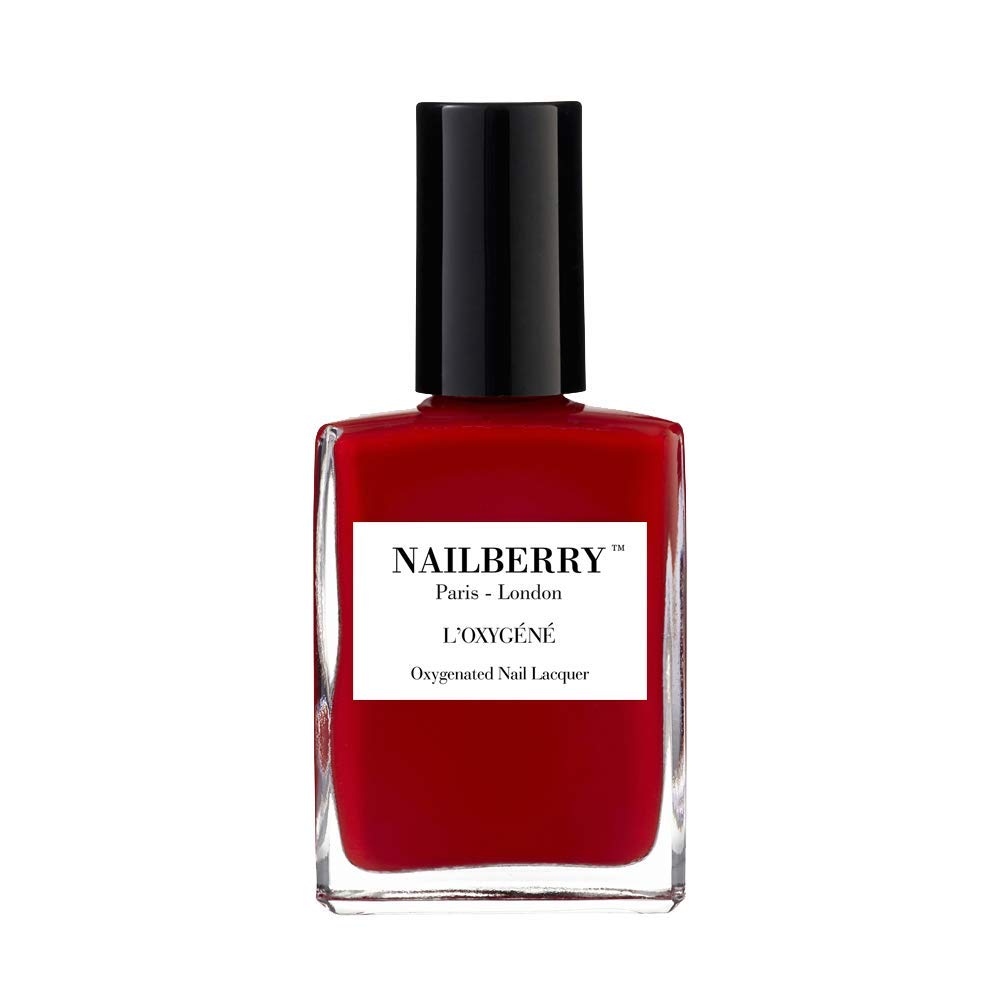 Nailberry L'Oxygéné Oxygenated Nail Lacquer | Rouge, 15 ml | Polish for a Healthier Manicure & Long Lasting Colour | 12-Free, Vegan, Halal, Cruelty & Gluten Free