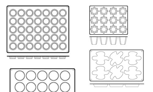Click Here to See More Images World Cuisine Non-Stick Silicone Mold, Dove, Mini