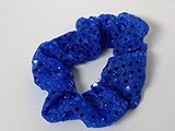Royal Blue Sequin Scrunchie, Hair Wrap, Bun Cover, Scrunchie, Ponytail Cover