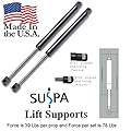 Suspa C16-20651 C1620651 19" Gas Prop, Quantity (2), Force 39 Lbs Per Prop, Force Per Set 78 Lbs, Camper Rear Window, Tonneau Cover Lift Supports, Window Lift Support, Struts, Made in USA