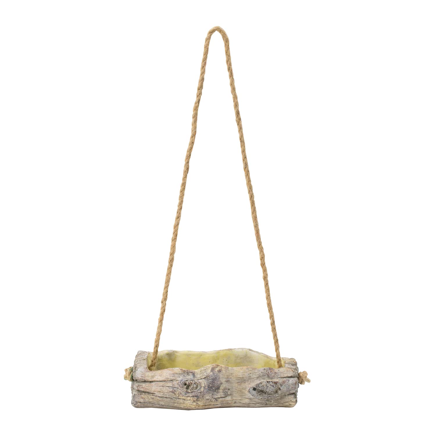 Photo 1 of Nature Inspired Hanging Log Outdoor Planter - 9" - Gray, Natural, Green Finish