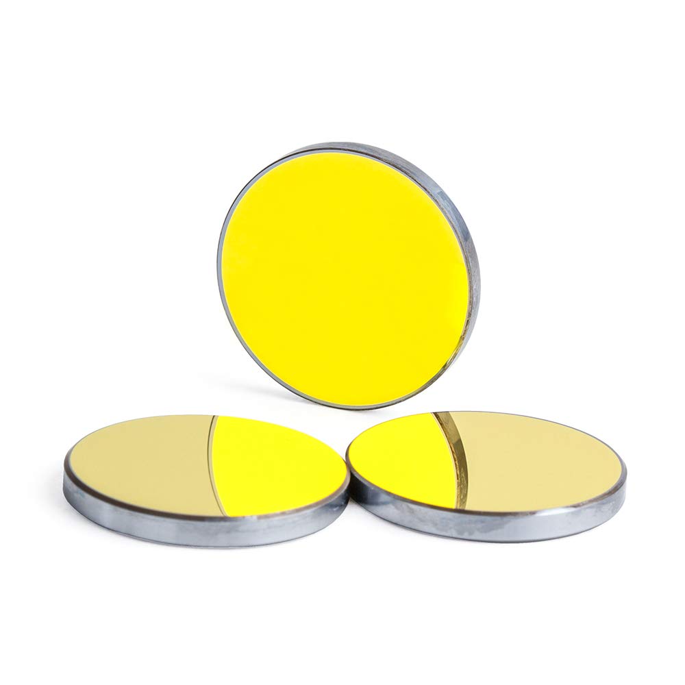 Cloudray Si Reflective Lens CO2 Laser Lens Laser Mirror Gold-Plated Silicon Mirrors, for CO2 Laser Engraving Cutting Machine Dia 20mm 3PCS
