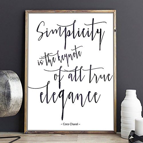 Coco Chanel Quote Art Print in Black