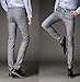 INFLATION Mens Plaid Dress Pants, Wrinkle-Free Stretch Slim Fit Elastic Suit Pants Trousers,Gray Pants Size 32