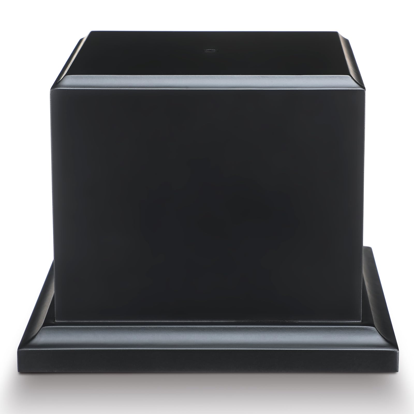 Photo 1 of Chunful 1 Pack 6.5" x 6.5" x 5" Black Wood Base Trophy Base DIY Square Stand Blank for Trophies Awards Trophies Figurines Cups Display Stand Riser
