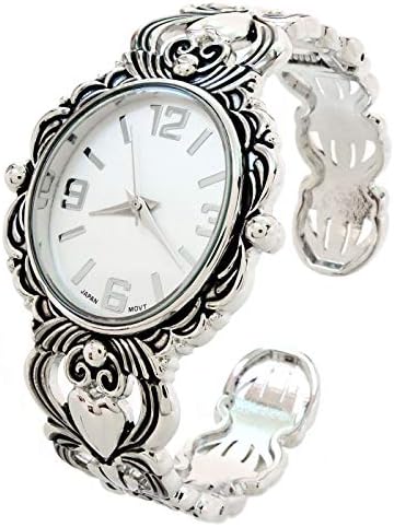 Amazon.com: Geneva Platinum Marcasite Oval Face Women display picture 2