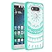 LG V20 Case, AnoKe LG V20 Clear Case,Scratch Resistant Glitter Mandala Flower Ultra-Thin Slim-Fit Women Girls Acrylic Hard Cover TPU Bumper Hybrid Protective Phone Case Cover for LG V20 TM CH Mint