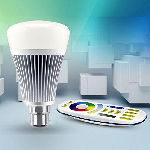 LIGHTEU, 1x 8W B22 Wireless B22 8W 2.4G RF Remote Control RGBW+CCT LED Bulb Lights with a 4 Zone Remote Control โ image 1