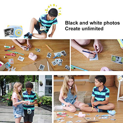 Instant Print Camera for Kids Camera Toys with WiFi + Printer Paper + Color Brush + Painting Book,Carrying Case,Assorted Frames - Thumbnail 4