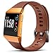 Marval Power for Fitbit Ionic Bands, Soft TPU Replacement Fitness Accessory Sport Straps Wristband for Fitbit Ionic Smartwatch Men Women, Large Small (Brown, Large)