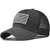 RUINUO Baseball Cap Adjustable Trucker Hat Ponytail Sun Hats for Women Men