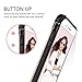 iPhone 8 Plus Case Kickstand GUAGUA Women Girls Slim Glitter Bling Dual Layer Hybrid Hard PC Cover with Shinny PU Leather Chrome Shockproof Protective Phone Cases for iPhone 8 Plus,Rose Gold/Pink