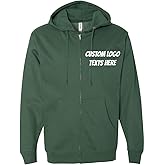 INK STITCH Unisex SS4500Z Custom Design Your Own Hoodie Zip Up Sweatshirts - Multicolors
