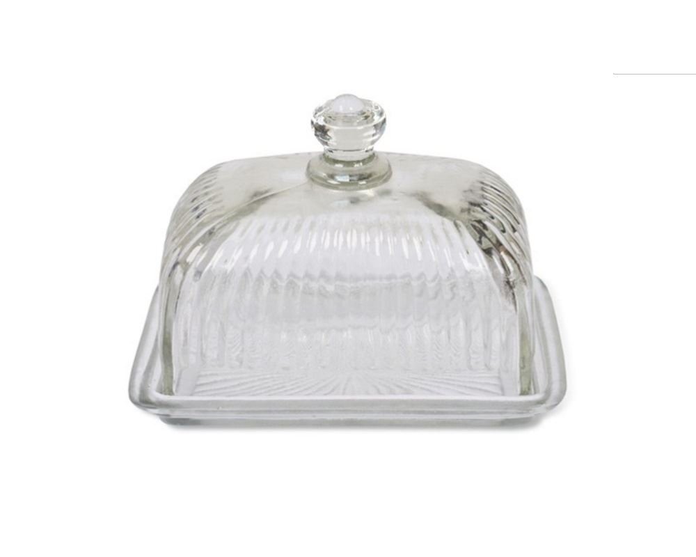Cornbury Butter Dish by Garden Trading | Crafted in Glass | H11.5 X W17 X D10.5cm