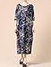 Mordenmiss Women's Printing Dress Travel Line Clothing (Large, Style 5-Dark Blue)