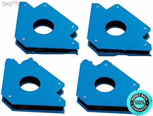 SKEMiDEX--- 4 Pack 5" 75lb Strength Strong Welding Magnetic Arrow Holder Magnets Magnet Strong magnetic sticks to any iron object. Leaves both hands free of work. 45, 90, 135 degree holding.