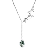 Silikepa Leaf Necklace for Women 925 Sterling Silver Leaf Pendant Necklace Y Chain Necklace Jewelry Gift for Women