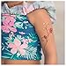 Twink Designs Temporary Tattoos for Girls - 92 Tattoos on 4 Sheets - Best for Party Favors Birthday Party Supplies Goodie Bags and Stocking Stuffers - 4 Pages of Childrens Metallic Temporary Tattoo