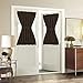Aquazolax French Door Curtains Window Treatment - Solid Blackout Room Darkening Small Rod Pocket Curtains Kitchen Doorway Window Coverings - 54