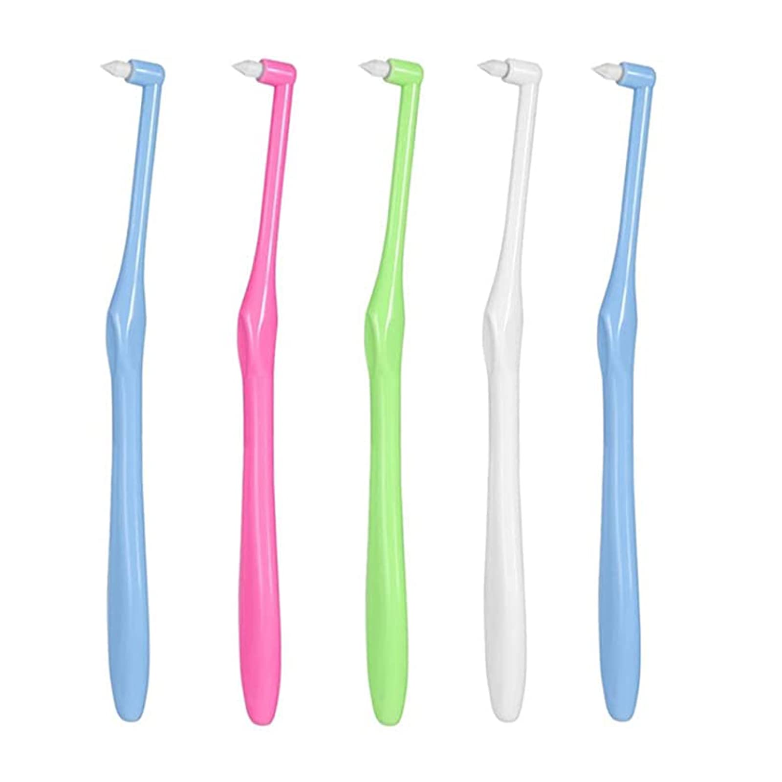 FVIZAL 5 Pcs Interspace Toothbrushes, Single Tufted End-tuft Tapered Orthodontic Interdental Brushes for Dental Cleaning, Gap and Tuft Brush — image 1