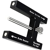 UHANBUT Brake Booster Push Rod Adjustment Tool, Aluminum Magnet Brake Pedal Push Rod Adjuster Length Gauge with Master Cylinder, Universal Car Accessories for Adjustable Braking Distance
