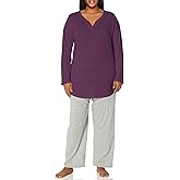 Just My Size Women's Plus-Size Split Neck Tunic