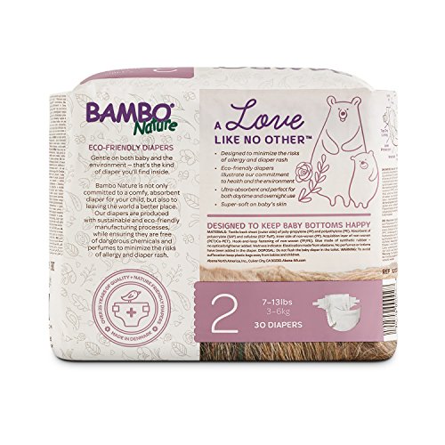 Bambo Nature Premium Baby Diapers, Size 2 (7-13 lbs), 180 Count (6 Packs of 30) - Thumbnail 4