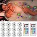 Sxstar 12pcs Submersible LED Lights,Waterproof Underwater Lights,Battery Powered RGB Colour Changing Tea Lights with IR Remote Control for vase, bowls, aquarium and party decoration