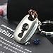 Maycom Creative Fashion Leather Couple Keychain Key Chain Ring Keyring Key Fob Key & Lock 83513 (Silver)