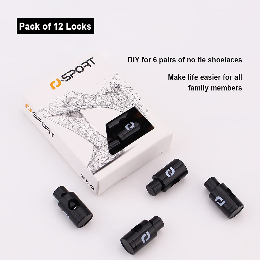 Heavy Duty Cord Locks - Single Hole Drawstring Stopper Fastener for No Tie Shoelaces and More