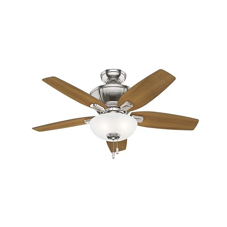 Hunter Indoor Ceiling Fan With Led Light And Pull Chain Control