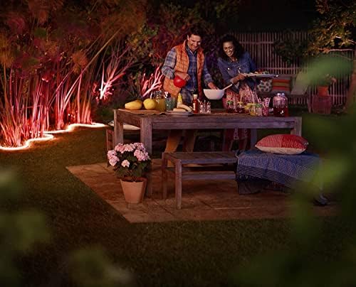 - Fita LED Exterior Inteligente de 5m e fonte de alimentação, 1650lm, controlo por aplicação ou Bluetooth, submersível (IP67), luz branca e luzes coloridas, compatível com Alexa e Google Home [classe de energia G]