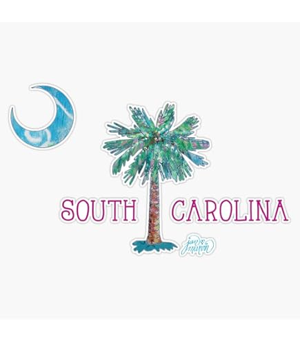 South Carolina State Flag Crab Decal - Vinyl Sticker For Car, Truck, Boat, Or Window, 3.75x6 Inches, Waterproof & Durable - View #9