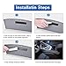 2 Set PU Leather Car Pocket Organizer Seat Console Gap Filler Side - ( Black )