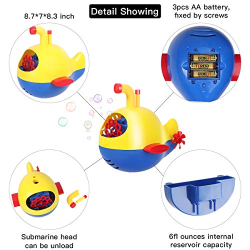 Sunba Youth Bubble Machine Automatic Bubble Blower Machine for Kids Boys Girls , Over 500 Bubble Per Minute Maker with Bubble Solution for Birthday Party , Christmas