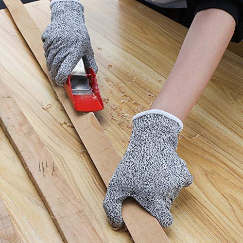 Food Grade Safety Gloves, EnPoint Level 5 Hand Protection Cut Resistant Work Glove with 3.9in Palm Width for Kitchen Meat Cutting Oyster Shucking Mandolin Slicing Wood Carving Fish Fillet Processing - Thumbnail 3