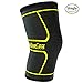 ActiveGear Knee Compression Support Sleeve for Running, Injury Recovery, Joint Pain Relief (Yellow, Medium)