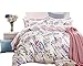 Swanson Beddings Pink-Purple Roses 3-Piece 100% Cotton Bedding Set: Duvet Cover and Two Pillow Shams (Queen)