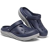 Lxso Mens Orthotic Clogs Garden Shoes Recovery Sport Sandals Arch Support Slip-on Mules Outdoor Beach Slippers Recovery Plantar Fasciitis Orthotic Slides