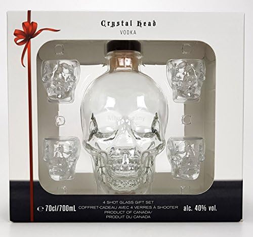 Crystal Head Set Geschenkset Crystal Head Vodka 0 7l 700ml 40 Vol 4x Shotglaser Enthalt Sulfite Amazon De Bier Wein Spirituosen