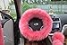 BELLESIE 3pcs 1 Set Soft Fluffy Plush Australian Wool Car Steering Wheel Cover with Handbrake Cover & Gear Shift Cover for 14.96