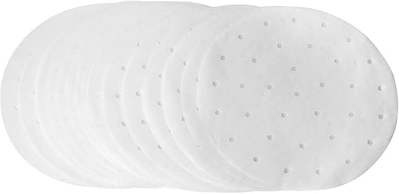 200 Stück Pergamentpapier Für Heißluftfritteuse – 22 Cm Quadratisch, Perforiert, Antihaftend, Für Backen & Dämpfen