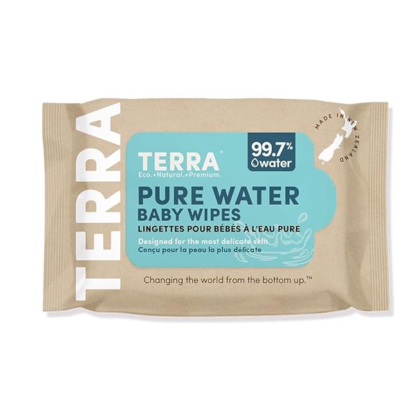 TERRA BAMBOO WATER BABY WIPES TRAVEL PACK: 99.7%...