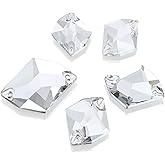 DONGZHOU Crystal Sew On Rhinestones Cosmic Shape Flatback Stones with Holes Sewing Stones Beads for DIY Crafts, Costume, Clothes, Wedding Dress,Jewelry Making,Shoes