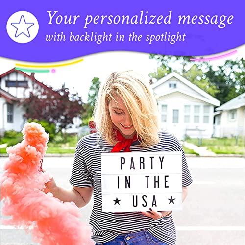 My Cinema Lightbox The Light Up Letter Board Sign with 100 Letters, numbers and Symbols Pure