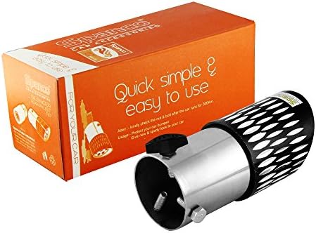 Spanco Car Exhaust Tail Muffler Tip Silencer Pipe Round 25mm to 55mm Fit Pipe Diameter - Made in India …