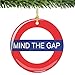 Mind The Gap Christmas Ornament, Porcelain 2.75 Inch London Christmas Ornaments