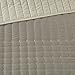 Comfort Spaces Reversible King Quilt Set Taupe - 3 Piece Bayley Mini Quilt Set Ivory Reverse – Embroidery Stitches King Size Quilt Includes 1 King Quilt / 2 Shams