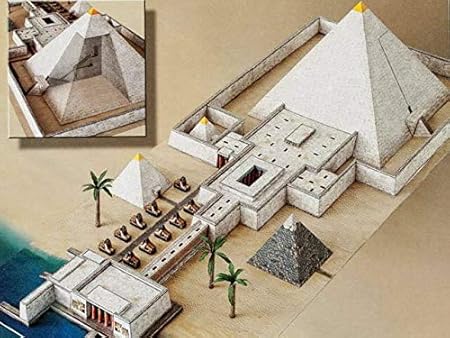 Forum Traiani Ägyptische Pyramide mit Taltempel + gratis Anubis, DIY Bastelbogen für Papiermodelle, Karton-Modellbau, Basteln